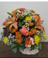 Fall Bounty   FHF-T6699 Fresh Flower Arrangement (Local Delivery Area Only)