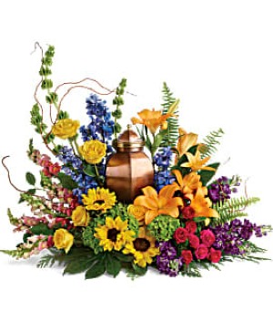 Fall Breeze Urn Arrangement  Substitutions Maybe Necessary