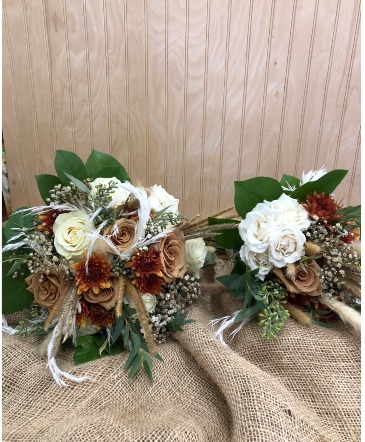 FALL BRIDESMAID BOUQUETS  WOODBURY'S ORIGINAL in Springfield, VT | WOODBURY FLORIST
