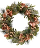 Fall Bronze Wreath Faux Fall Bronze Wreath