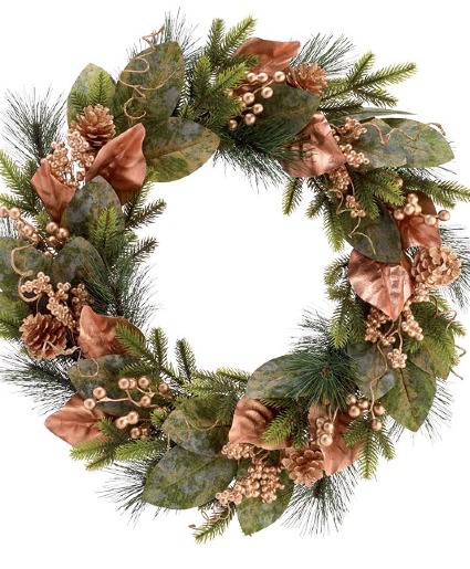 Fall Bronze Wreath Faux Fall Bronze Wreath