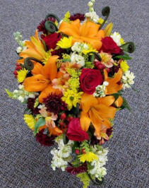 Fall Cascading Wedding Bouquet 