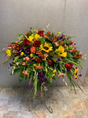 RUSTIC FALL CASKET SPRAY