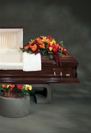 Fall Casket Spray CT20-21 Sympathy in Cloverdale, CA | ANNIE'S FLORAL Fall Casket Spray CT20-21 Sympathy in Cloverdale, CA | ANNIE'S FLORAL