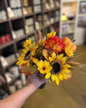 Fall Cemetary Side Vase 