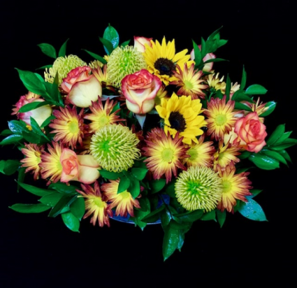 Fall Centerpiece Fall Design in Metal Galvanized Tray