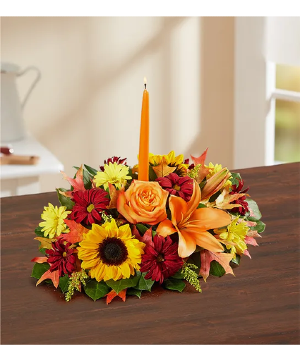 fall centerpiece roses