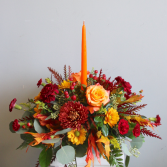 Medium Oval Fall Centerpiece with Candle 