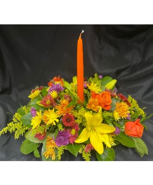 Fall Centerpiece with Candle Centerpiece 