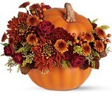 Poms & Pumpkins Fall Bouquet