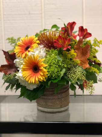 Fall Classic Dense Vase in Fairfield, CT | Blossoms at Dailey's Flower Shop