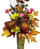 Fall Colors in keepsake Sunflower vase Fresh Flowers