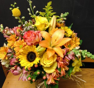 Fall Colors Vase Arrangement