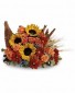 Fall Cornucopia Fresh Flower Arrangement