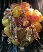 Fall Deco Wreath WF-F006 Fall Deco Mesh Wreath