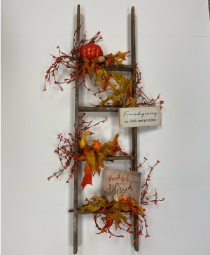 Fall Decor Ladder Permanent botanical