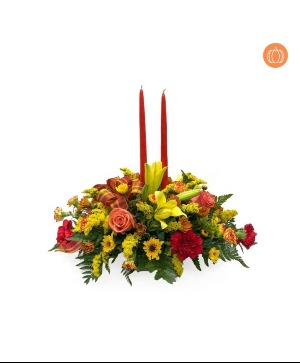 Fall Delight Centerpiece Fresh Arrangement