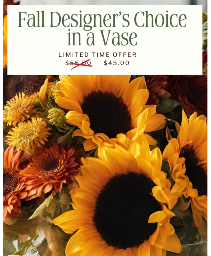 Fall Designer's Choice in a Vase Flower Arrangement