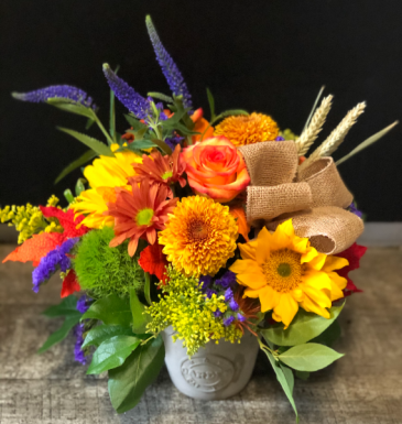 Fall Explosion  Fall Flowers with fall accents in Key West, FL | Petals & Vines