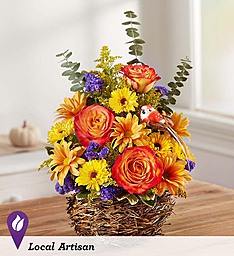Fall Fanfare Basket Arrangement