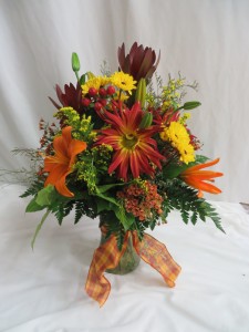 Fall Festival Fresh Vased Arrangement