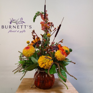 Fall Fire Vase Arrangement