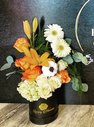 Fall Flower Box Floral Arrangement