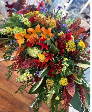 Fall Foliage Casket Spray