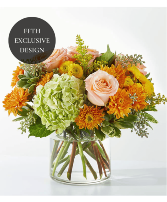 Fall Foliage Low Vase arrangement