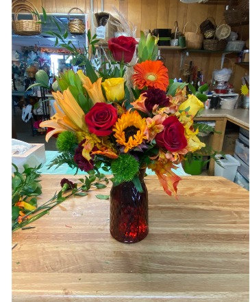 Fall For You  Vase arrangement  in Glen Burnie, MD | FORGET ME NOT FLOWERS AND GIFTS