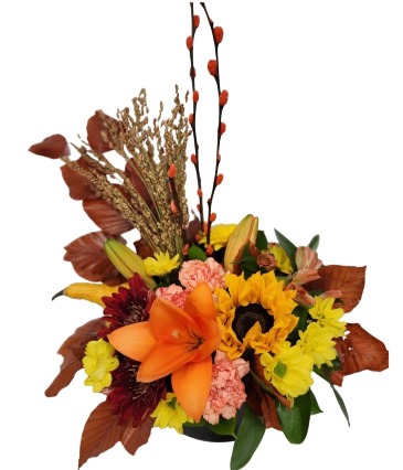 Fall Freshness Container Arrangement in Invermere, BC | INSPIRE FLORAL BOUTIQUE
