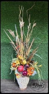 Fall, Fruit, and Pheasants Silk Arrangement