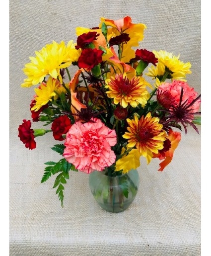 Fall Fun Fresh Vase Arrangement
