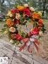 Fall Grapevine Wreath displayed on easel 