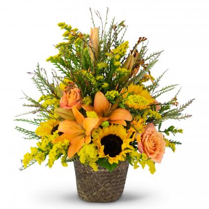 Fall Harvest Basket Arrangement