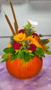 Fall Harvest Blooming Pumpkin (LARGE) Designer's Choice Specialty