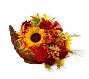Fall Harvest Cornucopia Centerpiece