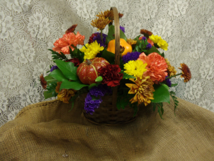 FALL HARVEST FALL FRESH ARRANGEMENT IN BASKET