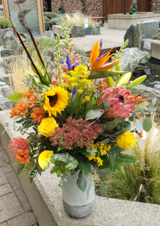 Fall Harvest Large Vase Arrangement in Delta, BC | FLOWERS BEAUTIFUL