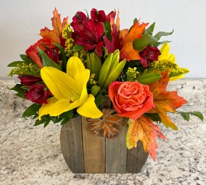 Fall Harvest Pumpkin Floral Bouquet