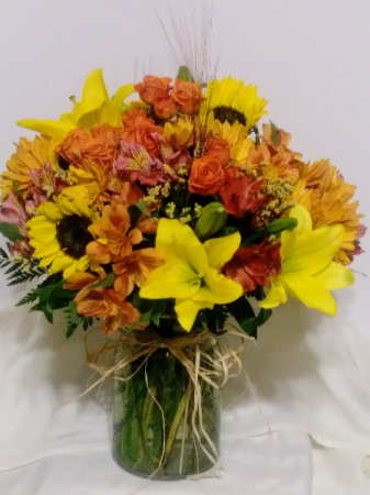 Fall Harvest Vase Arrangement