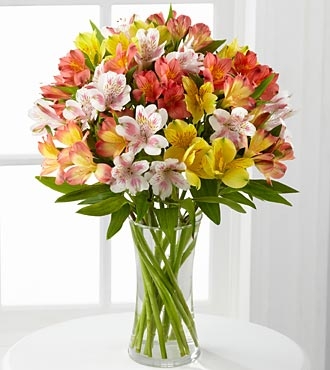 COLORFUL LILIES  IN  MIXED SHADES OF BRIGHT