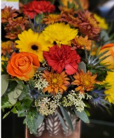Fall Into Autumn Container Arrangement
