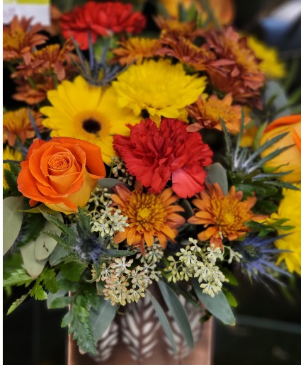 Fall Into Autumn Container Arrangement