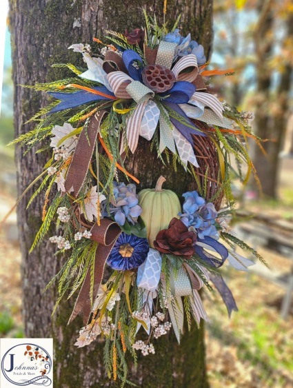 Fall Into Fall Grapevine Wreath  