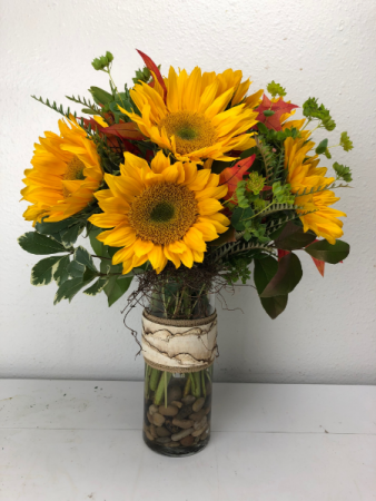 Fall Leaves Vase Arrangement