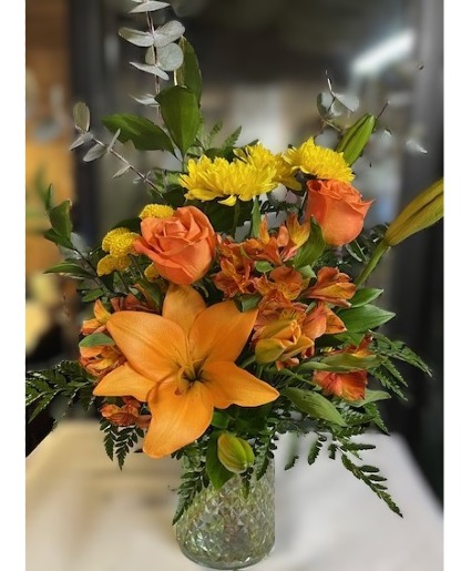 Fall Lilies Vase