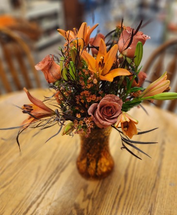 Fall Lily/Rose Bouquet  in Mount Pleasant, IA | FROM THE HEART FLOWERS & GIFTS