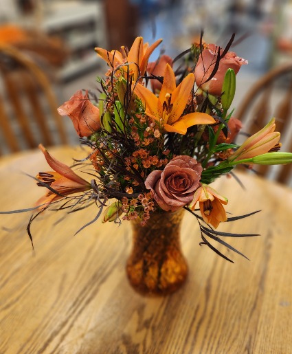 Fall Lily/Rose Bouquet 