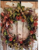 Fall Luster Grapevine Wreath Wreath arrangement 